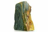 Free-Standing, Gary Green Jasper (Larsonite) Bog Wood - Oregon #334845-1